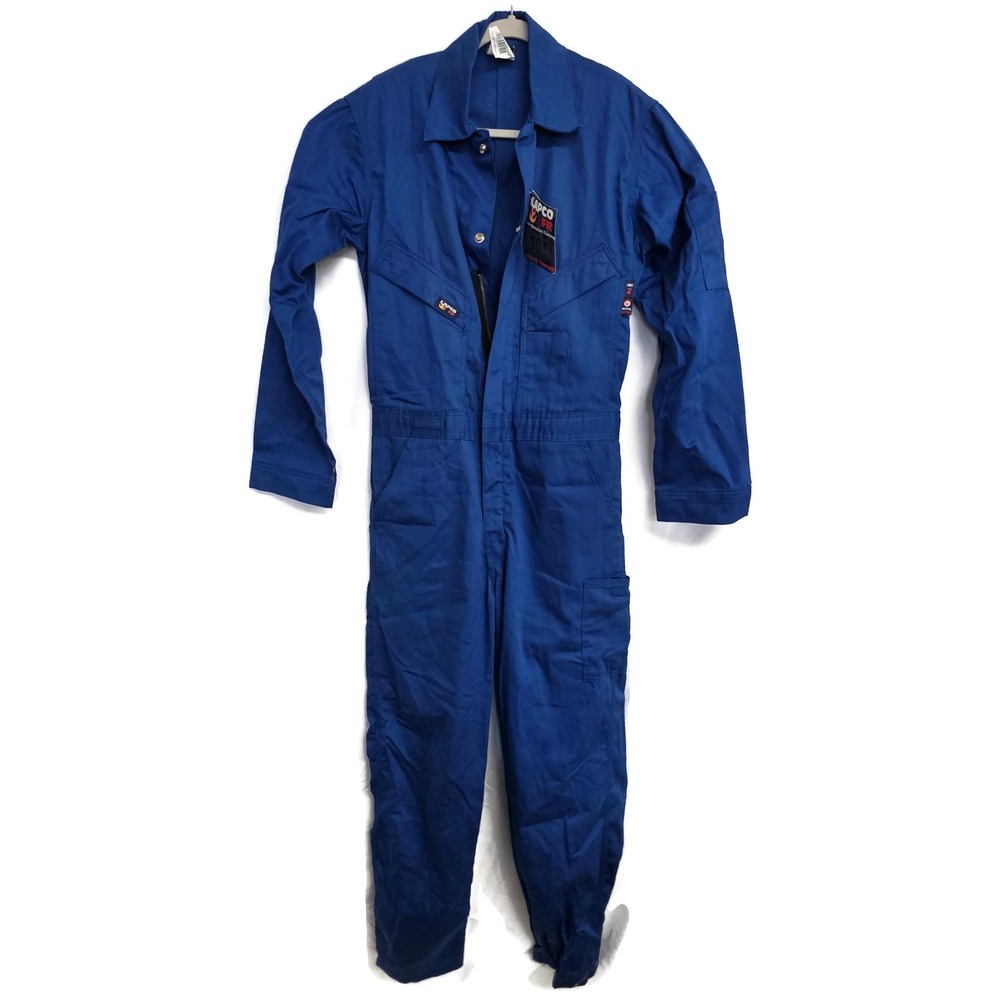 Lapco FR Flame Resistant Coveralls HRC 2 NFPA 2112 Royal Blue Mens SM REG NWT